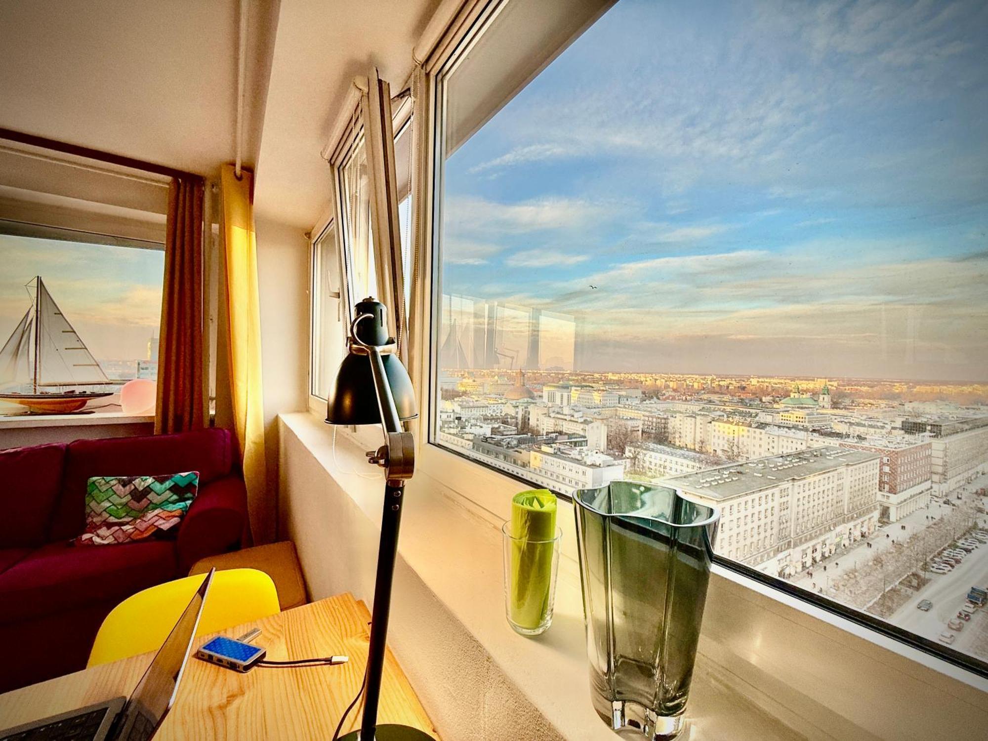 Super Apartment Yellow 2X Metro Fast Wifi 1 Gbs Netflix Panorama Miasta 바르샤바 외부 사진